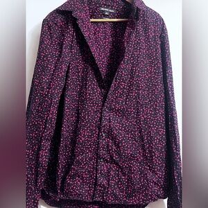 Michael Kors Trim Stretch Black Red Polka Dots Sz XL Men